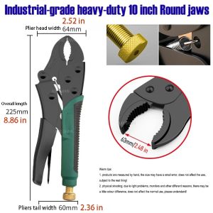 7-10″ Industrial-grade Locking Pliers Multi-Function Wrench Strong Clamp for Automotive Plumbing Repair Universal Hand Tool.
