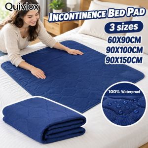 Washable Waterproof Incontinence Bed Pad 4 Layer Absorbent Reusable Underpad Anti Slip Soft For Adult Kid Pet Fit Bed Sofa Crib Use