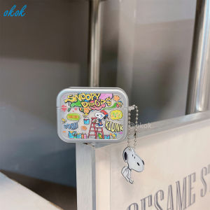 OKOK Snoopy Paint AirPods Case With Lanyard For AirPods 1 2 3 AirPods Pro 2 4 InPods 12 i12 Wireless Bluetooth Headphones Headset Earphone Luxury Casing Shockproof Cover Shell Hot Sale