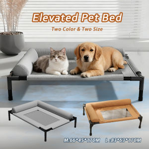 Elevated Pet Bed Pet Camp Bed Portable Sturdy Washable Indoor Outdoor Hammock for Cat Dog