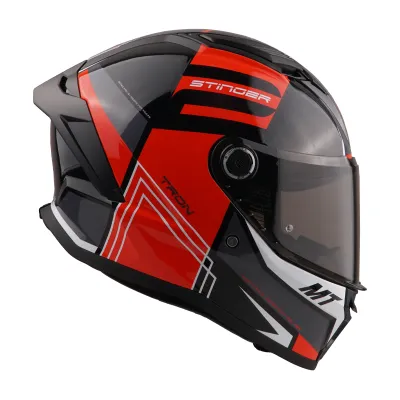 MT STINGER 2 G TRON Full Face Motorcycle Helmet | ECE CERTIFIED | Free Clear Visor