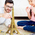 Piececool 3D Metal Puzzles Golden Eiffel Tower Model Building Blocks Sets DIY Assembly Model Kits Gift for Kids. 