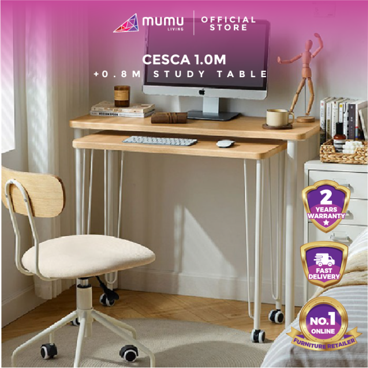 [MUMU Living] Cesca 1.0m + 0.8m Study Table | Lazada