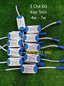 Tăng Phô 3 Chế Độ đèn led âm trần và ốp trần 4w đến 7w [Kẹp Tròn]