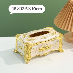 Kotak Tisu Mewah tuba Kotak Tisu Mawar Penyimpanan Desktop Kotak handuk kertas tahan air ruang tamu kamar mandi