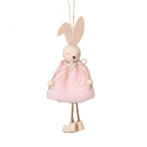 Handmade Plush Bunnies Hanging Ornament Spring Holiday Hanging Decoration For Home Party Decoration And Art Craft