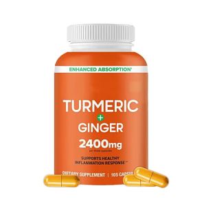In-stock Fast Delivery Health Products US Zone TURMERIC GINGER 2400 Curcumin capsules