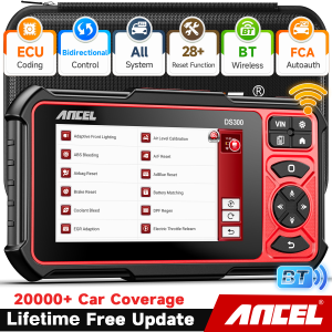 Lifetime Free Using For All CarsANCEL DS300Full system car diagnostic scannerECU codingBi-directionalOBD2 Code reader Support ABS/Oil/EPB/SRS Reset for Proton X50 X70 Perodua