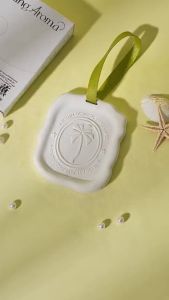 Coconut Tree Gypsum Scent Hanger Wardrobe Air Freshener Long Lasting Aroma Plaster 4 Scents Option Pack