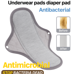 Graphene Antibacterial Adult Anti-Leakage Pads Pure Cotton Antibacterial Leak-Proof Washable Menstrual Pad Hypoallergenic Sanitary Napkin