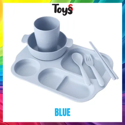 Toyss Wheat Straw Plate Set Pinggan Baby 6 Bulan Kids Set Plate Set For Kids Pinggan Makan Baby Food Plate Set宝宝餐具