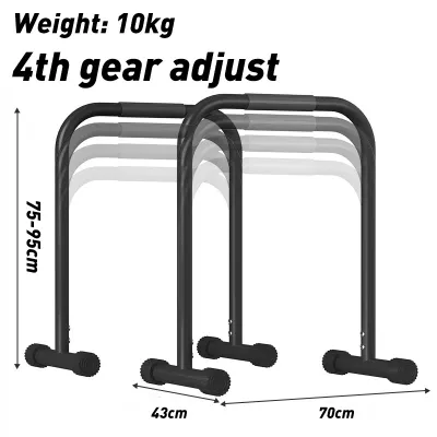 【Factory Best Price】Adjustable Parallel Bars Push Up Dip Station 80CM Gym Bar for Arm and Core Training Heavy Duty Steel Frame Sit-Up Support Home Fitness Equipment for Strength Workout