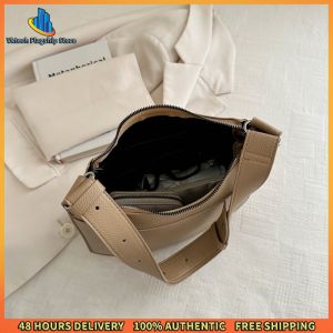 Vktech Fashionable Women Shoulder Bag Made of PU Leather with Adjustable Strap for Casual and Office Wear in Classic Brown