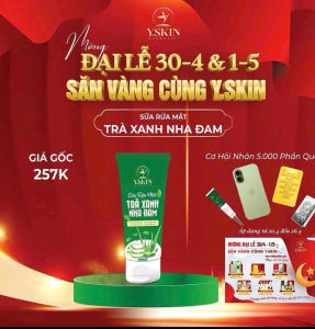 Sữa rửa mặt trà xanh nha đam chính hãng Y.SKIN (size 100ml