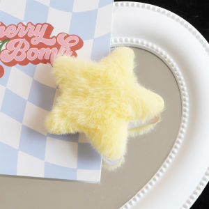 C.three Sweet Cute Plush Star Hairpin Bang Clip Millennium Style Pentagram Shaped Hair Accessories