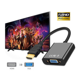 1080P HD to VGA Adapter Male To Female Converter 1080P Digital to Analog Video Audio For PC Laptop Tablet TV Support Full HD 1080P