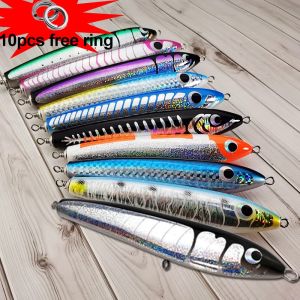 【NYA】90g/120g/140g Handcrafted wooden lure popper Baits topwater bait saltwater bait jigging bait