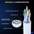 White 0.3 to 15m UTP CAT6 RJ45 Outdoor internet Lan Cable waterproof and sunscreen Internet Cable High Speed. 