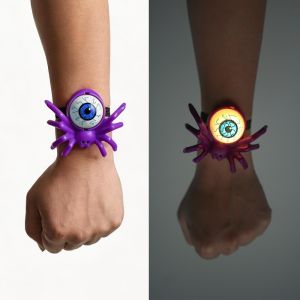 OOC Luminous Spiders Glowing Lamp Creative Burst Eyes Spiders Wristband Light Ghost Festival Decorative Spider Eyeball LED Night Light Halloween Party