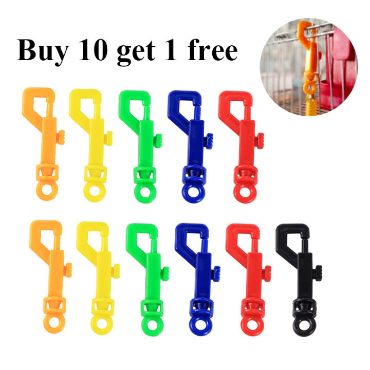 11/22/55Pcs Plastic hook lock for bird cage Lock clip Door lock Anti