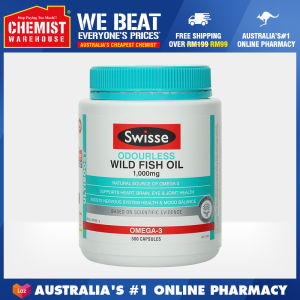 Swisse Ultiboost Fish Oil Odourless Wild Fish Oil 1000mg 500 Capsules Supports HeartBrainEye&Joint Health Chemist Warehouse