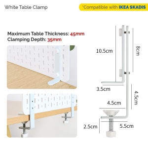 ZENi Pegboard Organizer PRIME | Accessories Fits with IKEA SKADIS | Wall Organizer Hole Board