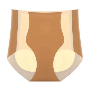Celana Dalam Wanita Seamless High Waist 7069 Ice Silk High Waist Tummy Control Panties Kolor Wanita Anti Nyeplak Body Shaping Breathable Waist BRG