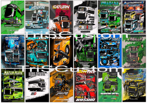 Stiker Bus Mania Stiker Bus Basuri Telolet Viral Isi 28 pcs Termurah