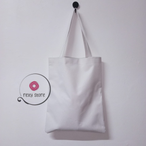 [BISA COD] Tote Bag Polos Putih Pakai Perekat Bisa Dilukis (Bisa COD)