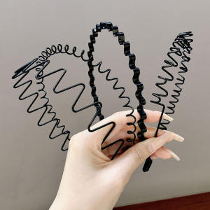 4/pcs Metal Hairband Headband for Men Women Sports Fitness Hair Band Hair Hoop