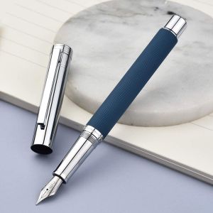 Hongdian 1843 NavigatorปากกาหมึกซึมFine Nibโลหะแข็งสีน้ําตาลRippleรูปแบบเติมConverterและกล่องของขวัญ