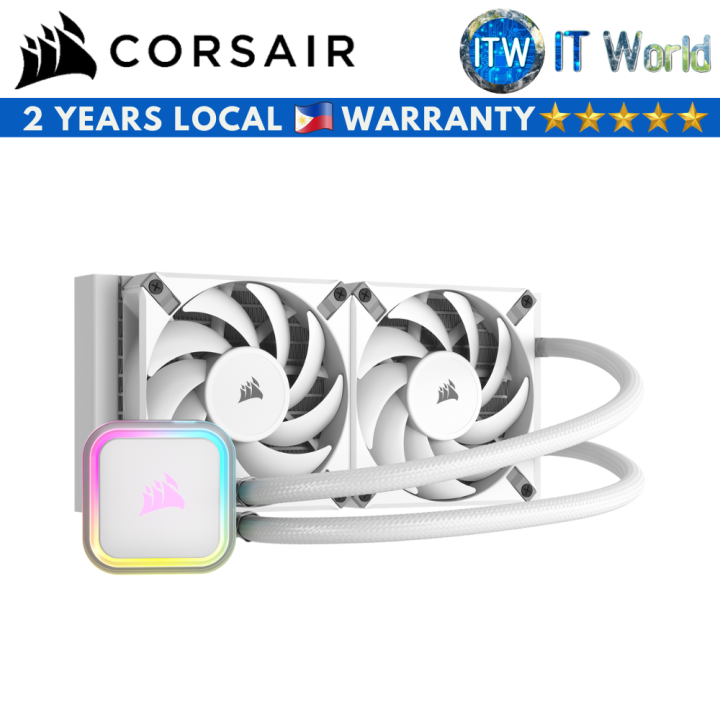 Corsair iCUE H100i RGB Elite Liquid CPU Cooler White (CS-CW-9060078-WW)  Lazada PH
