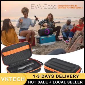 เคสเก็บไมโครโฟนไร้สาย JBL PartyBox แบบชาร์จไฟได้ พร้อมช่องเก็บแบตเตอรี่และสายคล้องสะดวกต่อการใช้งาน