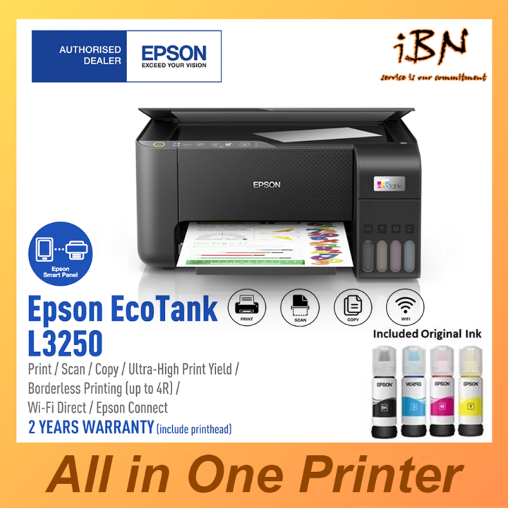 Epson EcoTank L3250 A4 Wi-Fi All-in-One Ink Tank Printer (2-Years ...