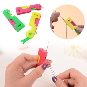 Elderly Guide Needle Threader Automatic Easy Device Hand Machine Sewing Thread Punch Stitch Accessory Tool 1/3pcs Random Color