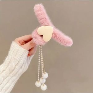 Jedai Jepit Rambut Jepitan Wanita Pita Bulu Halus Pom Pom Lembut Aksesoris Rambut kualitas Aksesoris Fashion Gaya Korea Korea Thailand Premium Ori Original