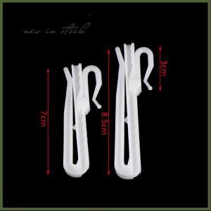 [GN Store] 10Pcs Curtain Hanging Hooks Ring Window White Plastic Curtain Hook For Home Office Curtain Accessories 7cm 8.5cm