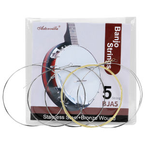 ชุดสายแบนโจห้าสาย BJA5 ลวดเหล็กเคลือบเรียบ 5 สายแบนโจเคลือบป้องกันสนิม อุปกรณ์เสริมกีตาร์ #