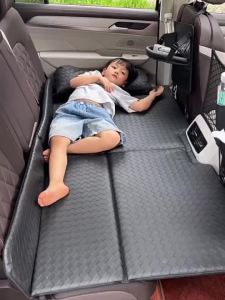 Giường đệm ghế sau ô tô bằng da cao cấp Nệm xe hơi bằng da gấp gon thông minh Auto247 SKU01