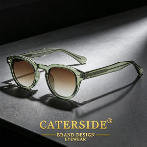 CATERSIDE Cổ điển Tròn Nam Kính râm Punk Propionic Axit Pin Đền thờ Kính chống nắng sang trọng Phụ nữ Thể thao Giải trí Bữa tiệc Kính mắt UV4002026