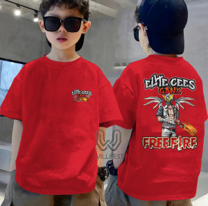 WILLFIT - KAOS ANAK FF FREE FIRE ELITE CEES GANK VERSI SG OPM METEOR SAYAP BAHAN KATUN COMBED 24s