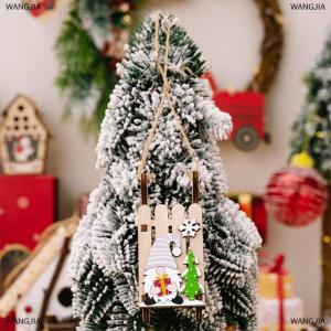 [COD] WANGJIA Christmas Tree Hanging Decor Wooden Christmas Sleigh Ornament Wood Gnomes Pendant Home Office Party DIY Christmas Decoration