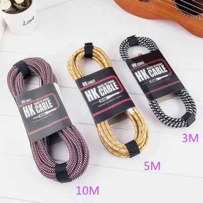 R.joy Gitar Listrik Kabel Kabel Kawat 3 M Tidak Ada Kebisingan Terlindung Kabel Bass untuk Gitar Amplifier Aksesoris Alat Musik BARU LIHAT