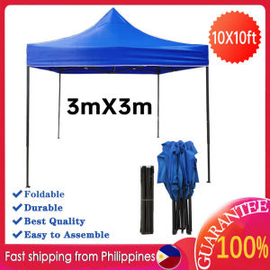 【COD】Tent Heavy Duty Tent 3x3 Meter Canopy Retractable Tent Outdoor Waterproof Rain Tarp Withadjustable Height Frame