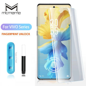 For VIVO V50 5G V40 Pro V40e V30 Pro V30e V29 V27 V25 X90 X80 X70 X60 NEX 3 UV Liquid Glue Nano Optics Full Curved Tempered Glass Screen Protector
