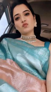 Traditional Party Wear saree with Unique Colour Combination