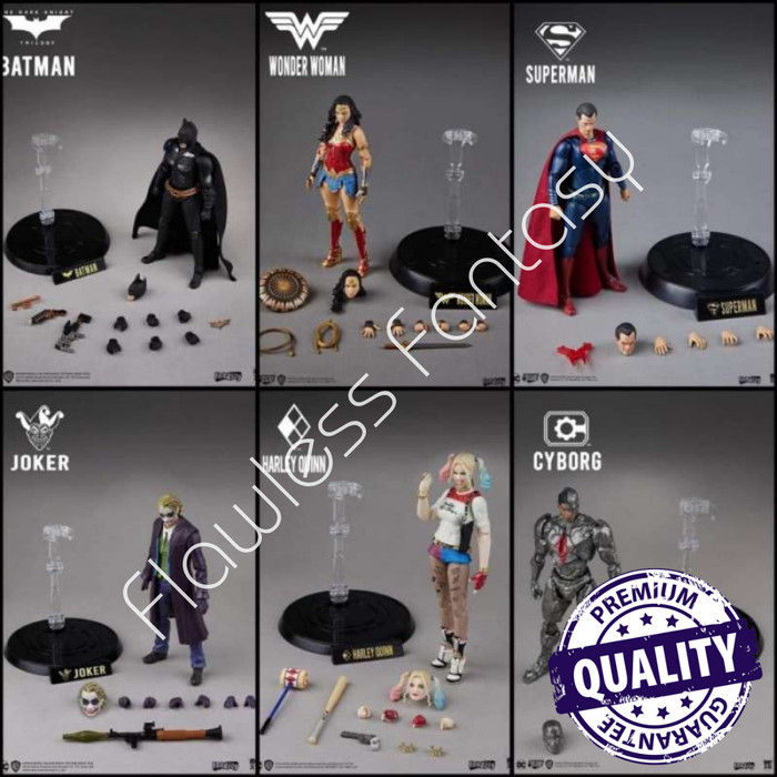 ZD TOYS FONDJOY SUPERMAN HARLEY QUINN WONDER WOMAN CYBORG JOKER BATMAN