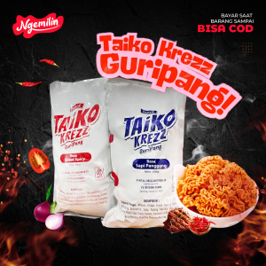 COD Taiko Krezz 500g/1000g camilan makanan ringan citarasa baik renyah dan lezat makanan puffed daribahan baku berkualitas renyah dan enak
