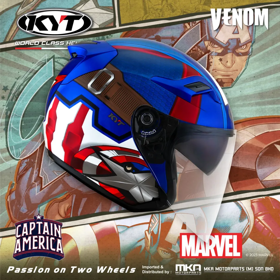 captain america motorcycle half helmet Daytona Cruiser Open Face - Visor & Graphics - Stealth The 3/4 Shell Helmet Motorcycle Skull Cap from Daytona Helmets provides ultimate security whether youre riding on a motorcycle Marvel Captain America Motorcycle Half