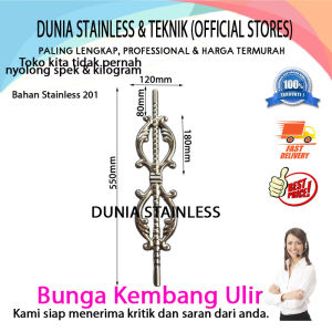 Bunga Kembang Ulir hiasan stainless steel
